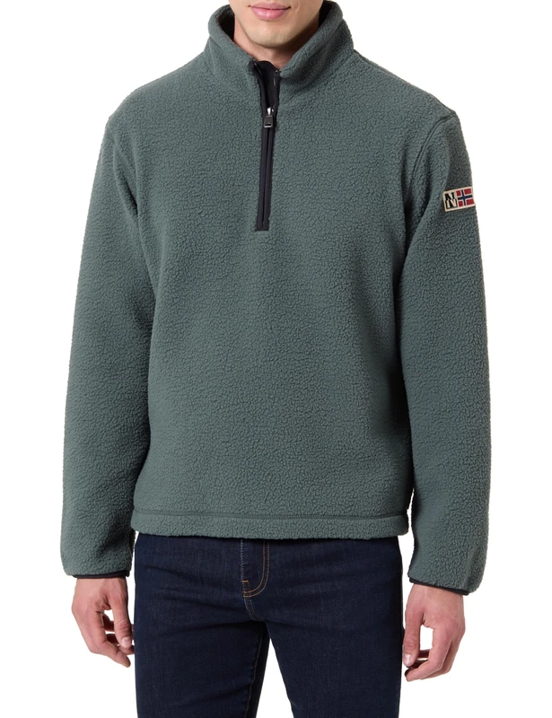 Napapijri Treser Half Zip Fleece Dark Green