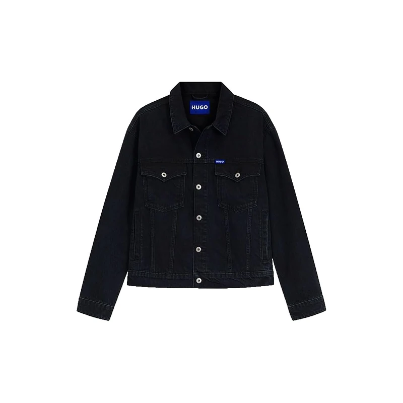 HUGO Men's Dex Jeans_Jacket_l, Dark Blue, XL