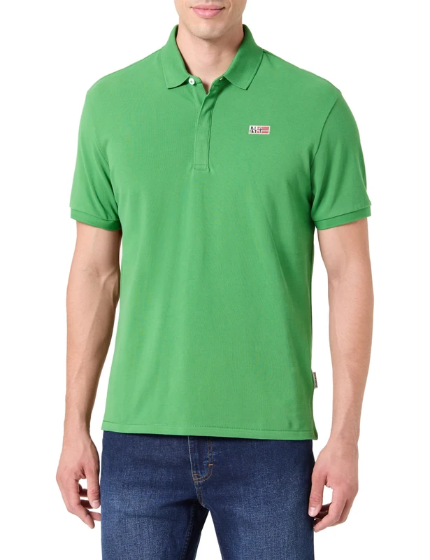 Napapijri Evan Short Sleeve Polo Shirt Green - Image 1