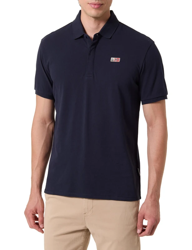 Napapijri Evan Short Sleeve Polo Shirt Navy Blue