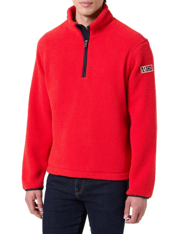 NAPAPIJRI Treser Half-Zip Collar Fleece Red, red, M