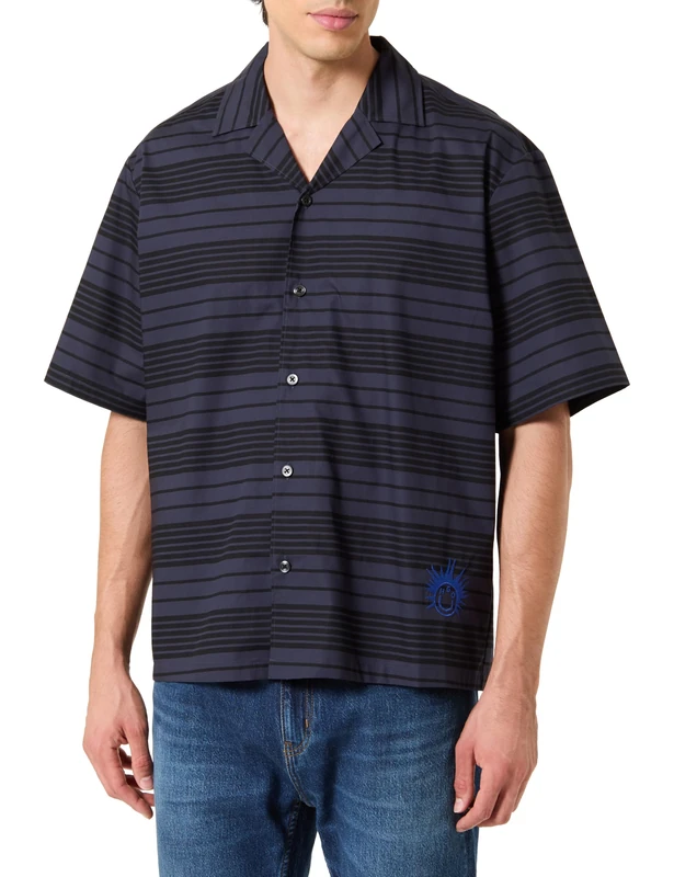 Hugo Men's Eligino Shirt, 415Navy, M