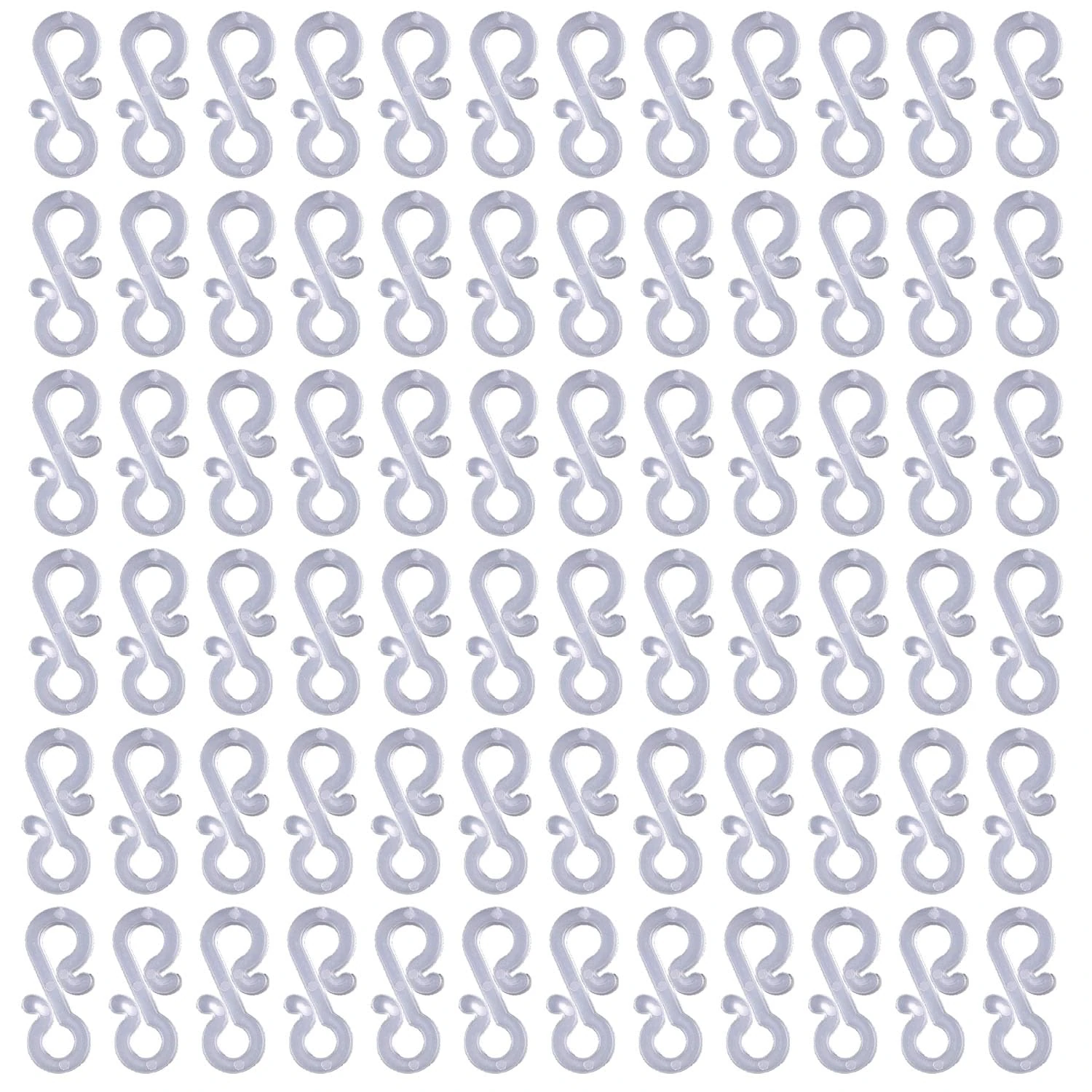 108Pcs Clear Mini Gutter Hooks S Shape – Reusable Christmas Light Hangers, Plastic Gutter Hanging Clips for Outdoor Festival & Seasonal Fairy Lights