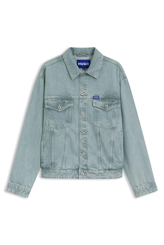 HUGO Men's Dex Jeans_Jacket_l, 329bright Green, XXL