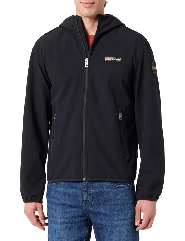 Napapijri Alther Shell Jacket Black, Black, M