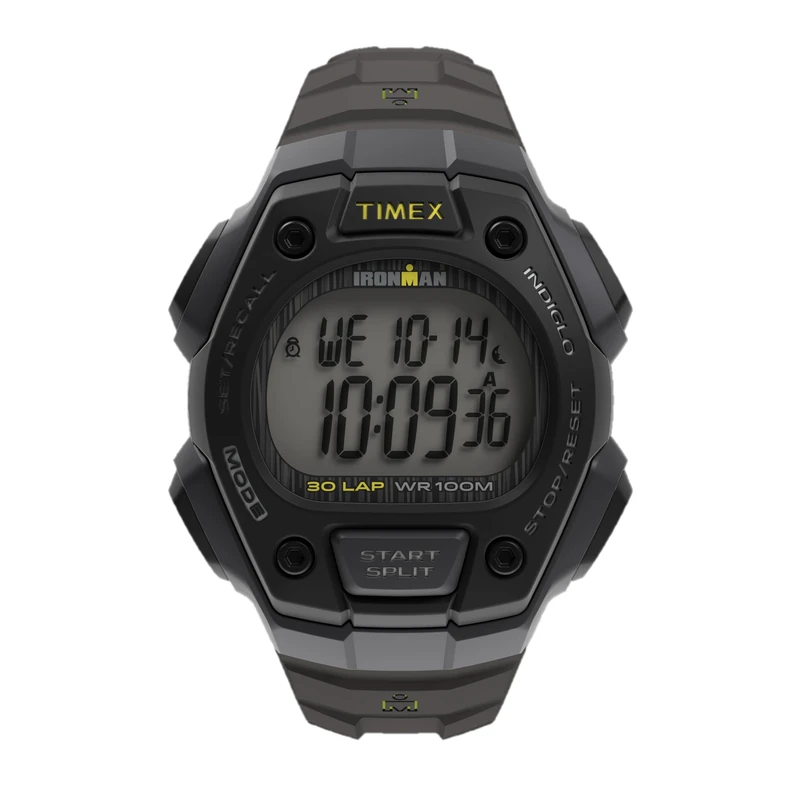 Timex Men's Ironman Classic 42 mm Watch - Gray Resin Band Digital Dial Gray Case TW5M47400