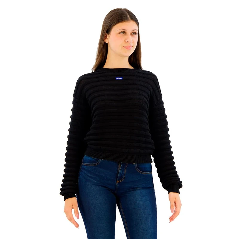 Hugo Women's Slummya_b Knitted Sweater, 001black, XS