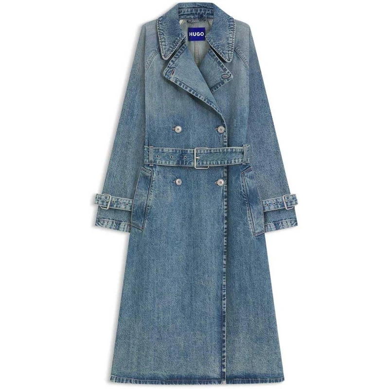 HUGO Women's Denim Coat, 436bright blue, M