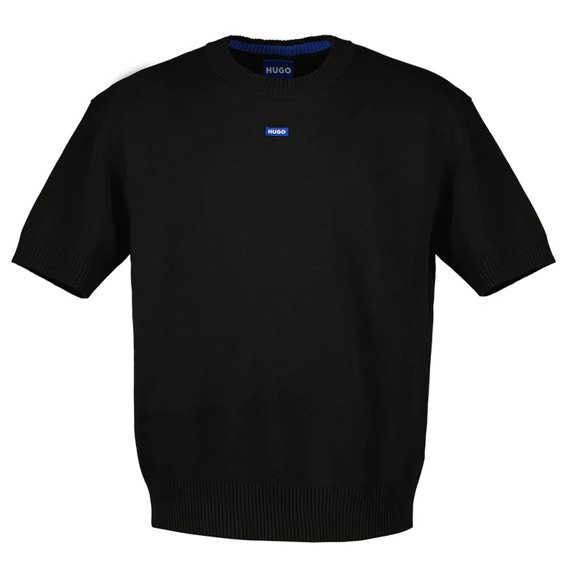 HUGO Men's San Carson-cp Knitted_Sweater, 001black, XXL