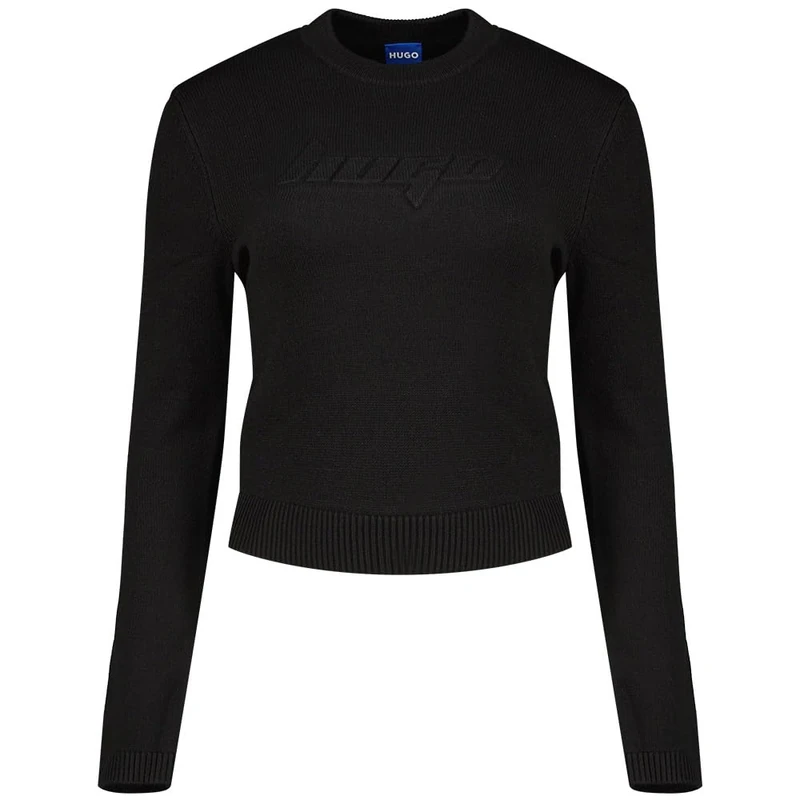 Hugo Women's Sblog_b Knitted_Sweater, 001black, L