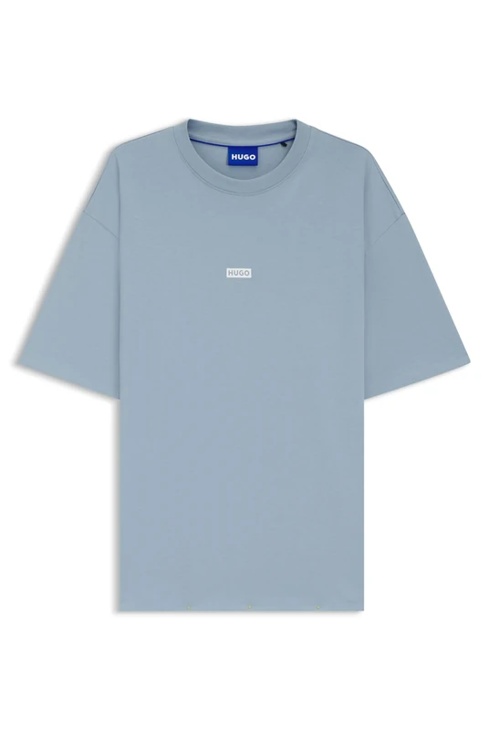 HUGO Mens Nalono Logo-Print T-Shirt in Cotton Jersey