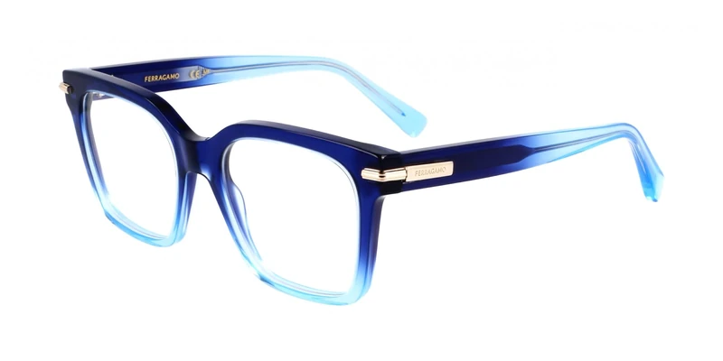 Eyeglasses Ferragamo - Sf3009 Gradient Transparent Dark Blue / 52 Bridge: 18 Horizontal Measurement: 52 Vertical Measurement: 45,8