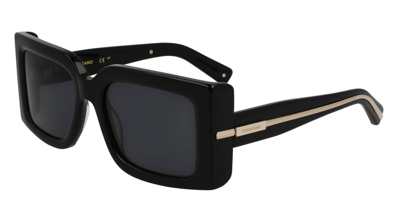 FERRAGAMO Sf2032s Sunglasses, Black, 55