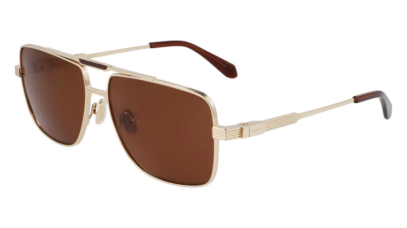 FERRAGAMO Sf318sp Sunglasses, Gold, 60