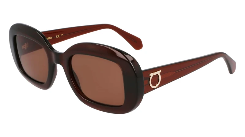 FERRAGAMO Sf2038se Sunglasses, Transparent Brown, 51 cm