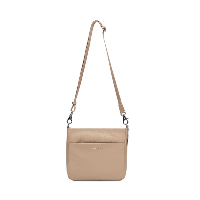 Mandarina Duck Women Mellow Leather Crossover, Warm Taupe, Taglia Unica