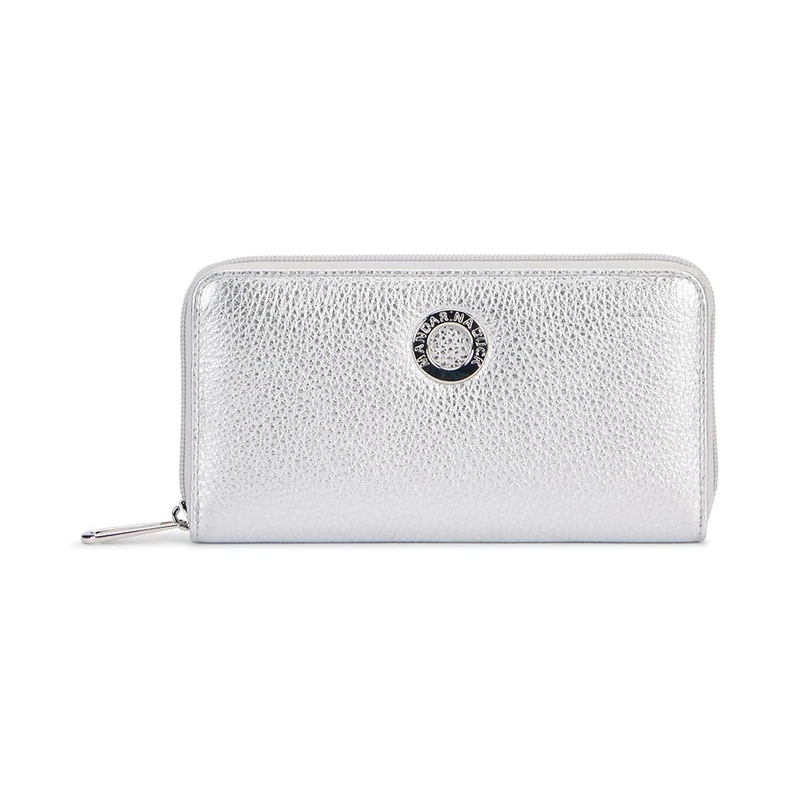 Mandarina Duck Women Mellow Metal Wallet Billfold, Silver, One Size