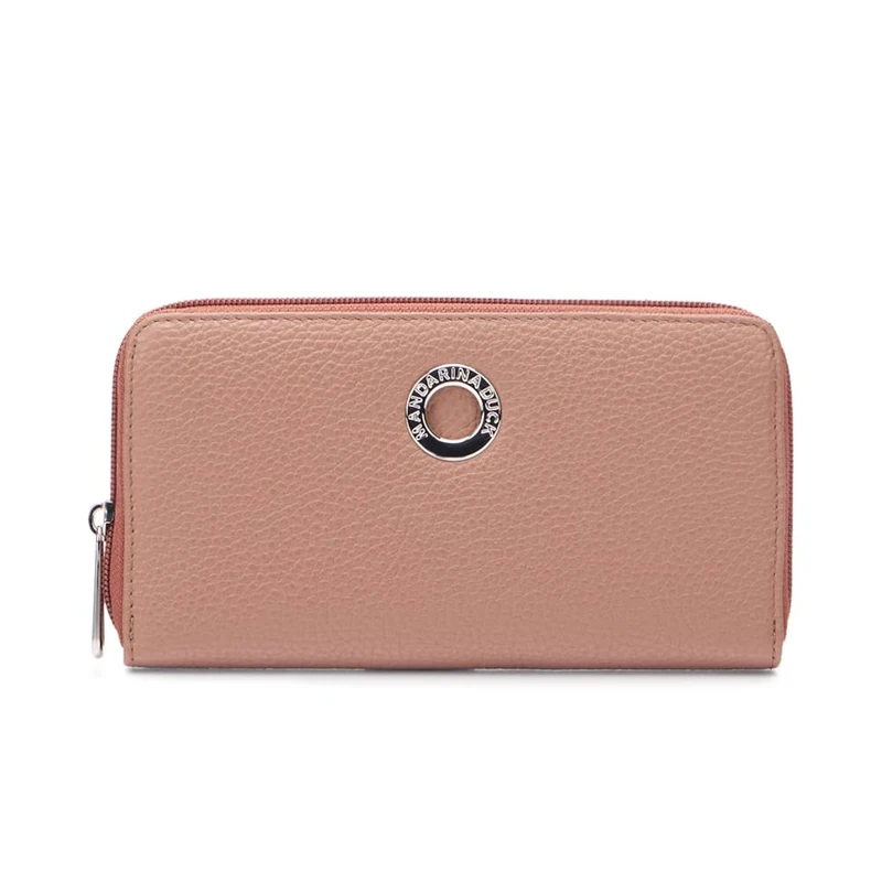 Mandarina Duck Mellow Leather Wallet, Women's Travel Accessories, One Size, Winter Rose, One Size