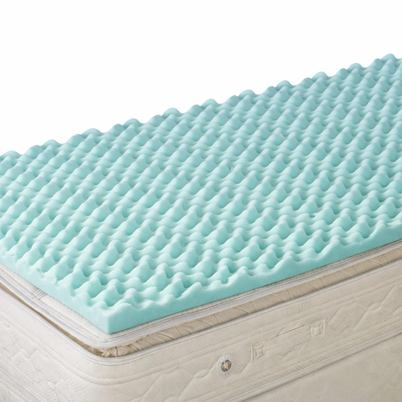 DMI Twin XL Mattress Topper Egg Crate Foam for Pressure Relief, Weight Distribution & Enhanced Airflow | Dorm Bed Mattress Topper 2 Inch - Improved Comfort & Alignment- Blue