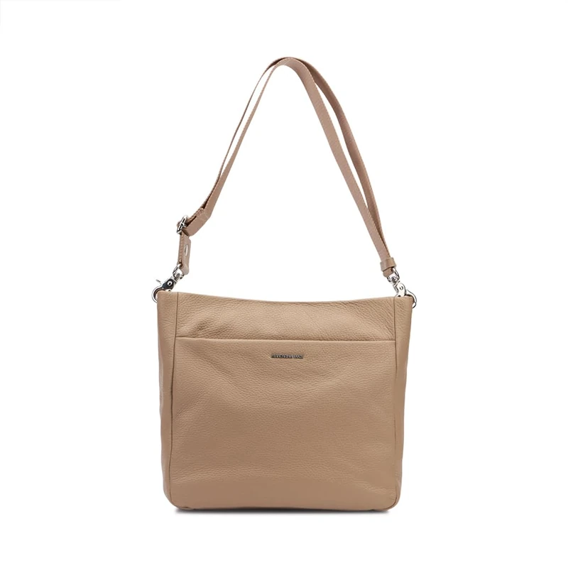 Mandarina Duck Women Mellow Leather Crossover, Warm Taupe, Taglia Unica