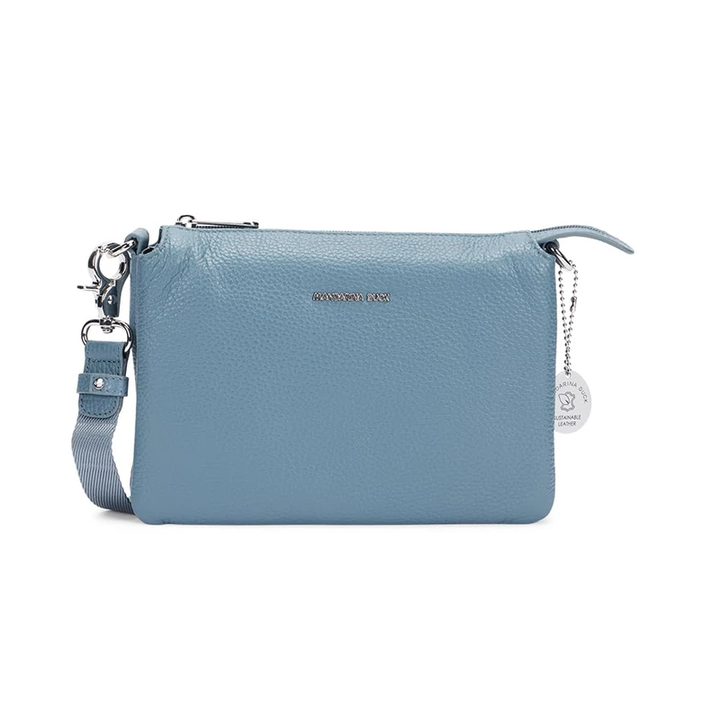 Mandarina Duck Mellow Leather Women's Clutch Bag, Iron, Taglia Unica