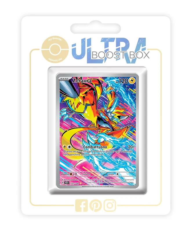 Zeraora 151/142 Alternative Shiny Pokémon Gallery - my-booster X Scarlatto e Violetto 7 Corona Astrale - Box of 10 Pokemon Italian Cards