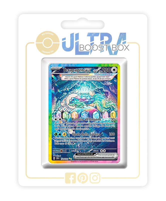 Terapagos ex 170/142 Tera Alternative Shiny Pokémon Gallery - my-booster X Scarlatto e Violetto 7 Corona Astrale - Box of 10 Pokemon Italian Cards