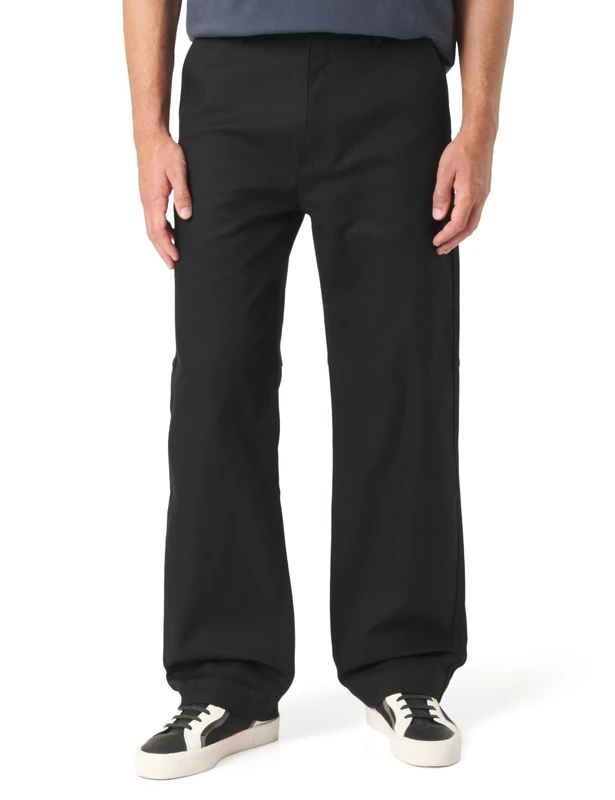 Hugo Dalton253 Men's Flat Trousers - 36W/34L Black Cotton