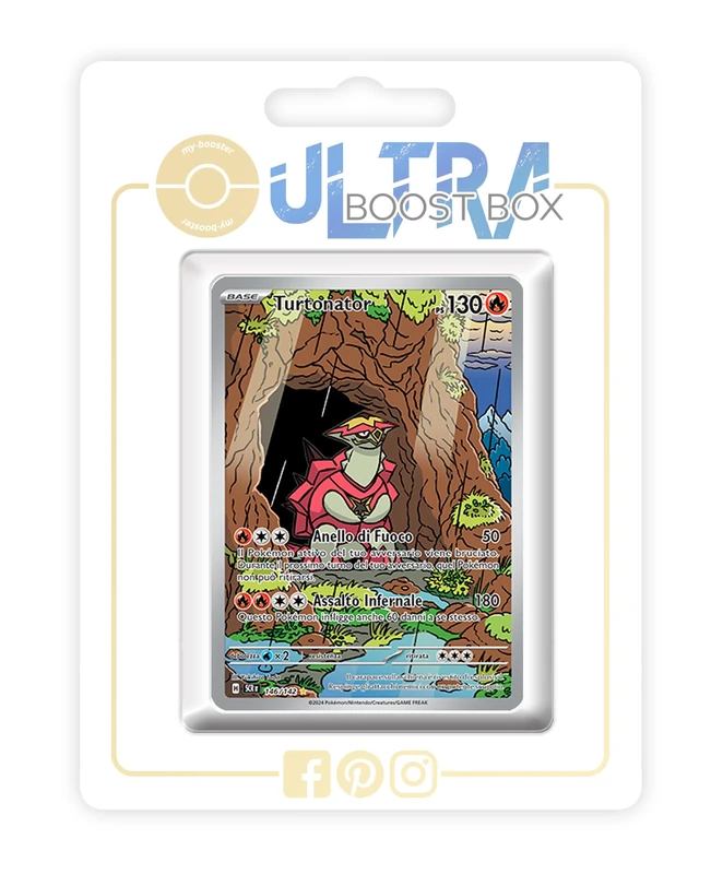 Turtonator 146/142 Alternative Shiny Pokémon Gallery - my-booster X Scarlatto e Violetto 7 Corona Astrale - Box of 10 Pokemon Italian Cards - Image 1
