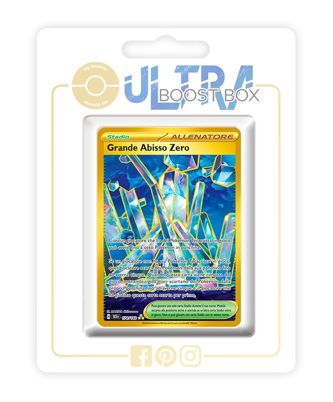 Grande Abisso Zero (Area Zero Underdepths) 174/142 Shiny Gold Trainer - my-booster X Scarlatto e Violetto 7 Corona Astrale - Box of 10 Pokemon Italian Cards