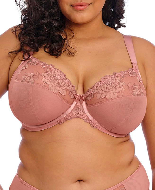 Elomi Women's Teagan Underwire Plunge Bra, Ash Rose, 38F