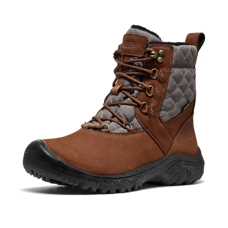 KEEN Women's Greta 2 Classic Style Durable Comfortable Insulated Waterproof Snow Boots, Bison, 4