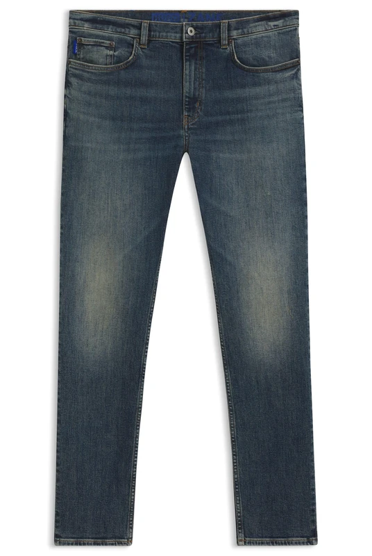 Hugo Men's Zane Extra Slim Fit Dark Blue Stretch Denim Jeans, 413Navy, 34 W/32 L