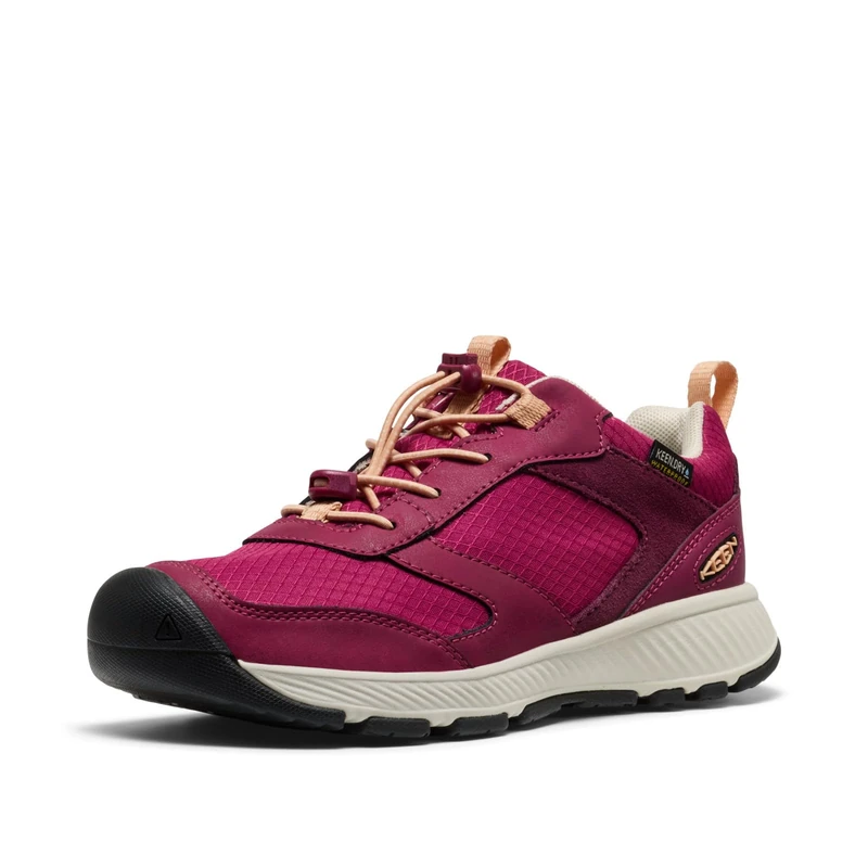 KEEN Unisex-Child Skua Durable Easy On Comfortable Waterproof Sneakers, Beaujolais/Peach Fuzz, 7