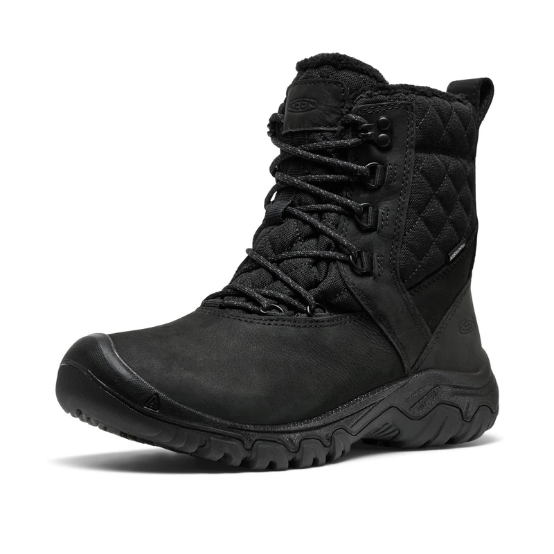 KEEN Women's Greta 2 Classic Style Durable Comfortable Insulated Waterproof Snow Boots, Black, 2.5