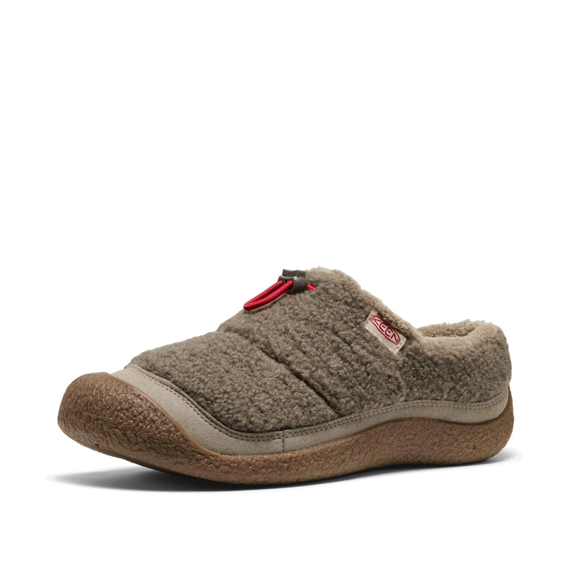 KEEN Women's Howser 3 Slide Comfy Durable Slippers, Brindle/Brindle Sherpa Fleece, 3.5