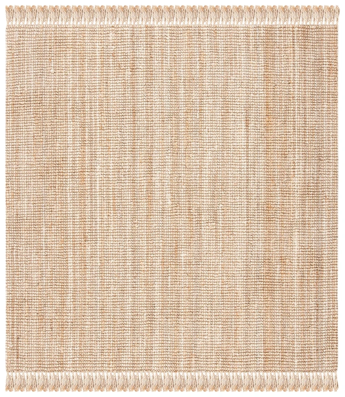 Safavieh Natural Fiber Rug for Living Room, Dining Room, Bedroom - Natural Fiber Collection, Short Pile, in Natural, 122 x 122 cm