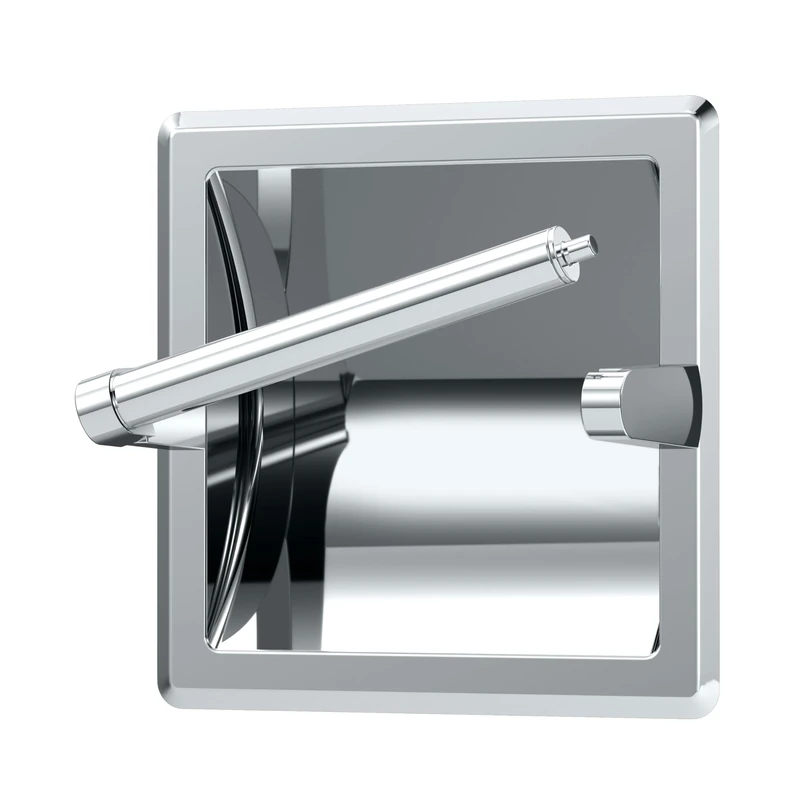 Gatco 750 Recessed Pivoting Toilet Paper Holder, Wall Mounted, Heavy Duty Metal Tissue Holder for Bathroom – Available in Chrome
