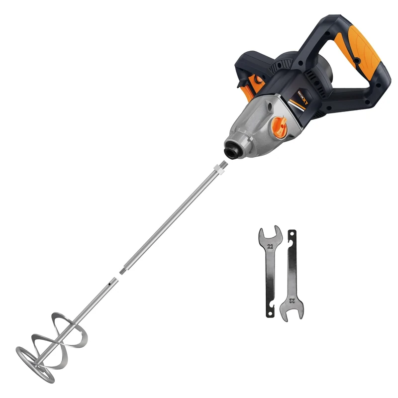 MAXXT 1400W Mixer with 2-Speed Gear System & Soft Start | M14 Shaft Compatibility | Continuous-Duty Motor | Includes 140mm Mixing Paddle + 2 Wrenches | No-Load Speed 0-480/800 RPM | 220-240V 50Hz