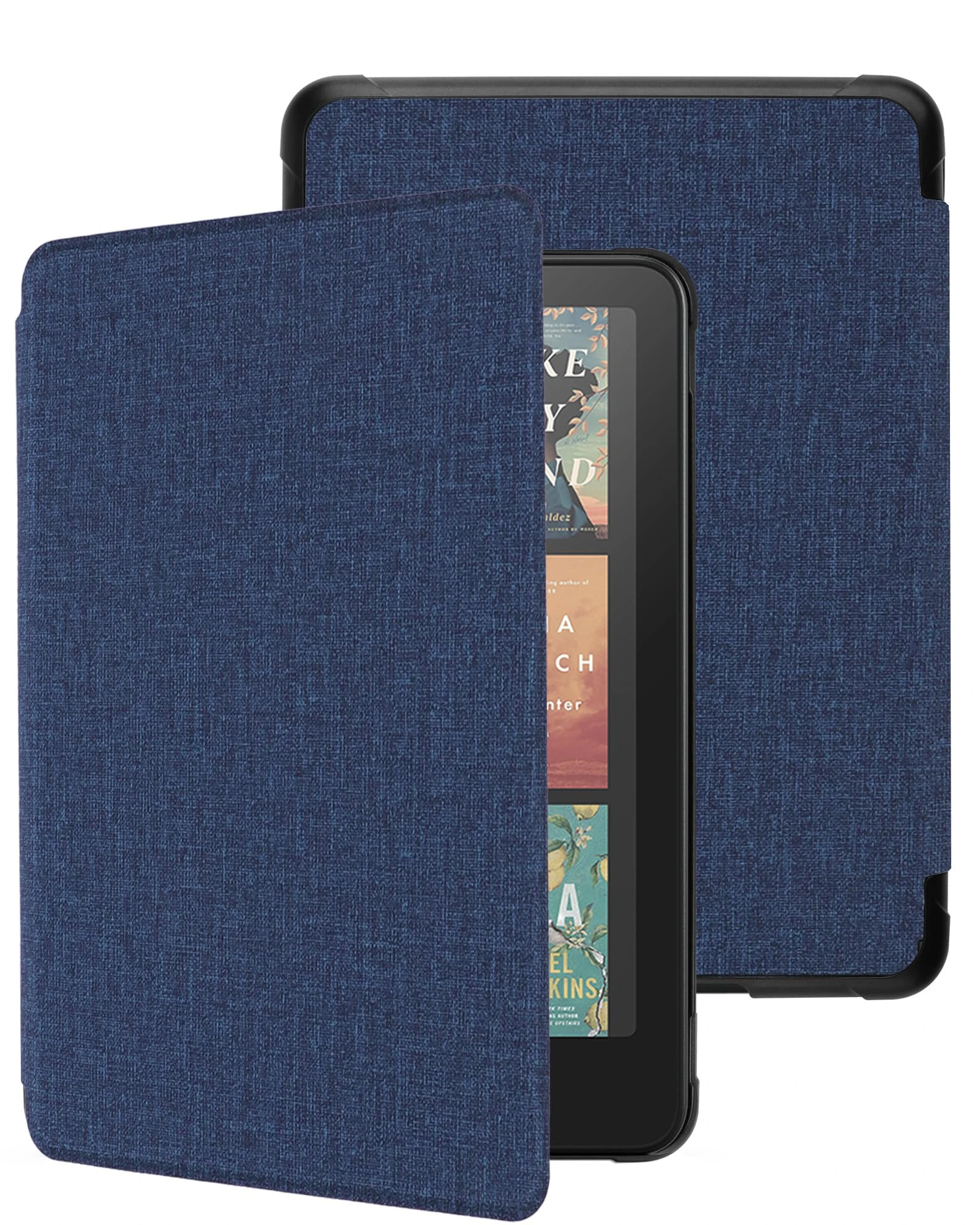 WALNEW Case for 7" All-New Kindle Paperwhite 12th Gen 2024 and Kindle Colorsoft Signature Edition, Premium PU Leather Protective Cover for Kindle Paperwhite with Auto Wake/Sleep (Navy Blue)