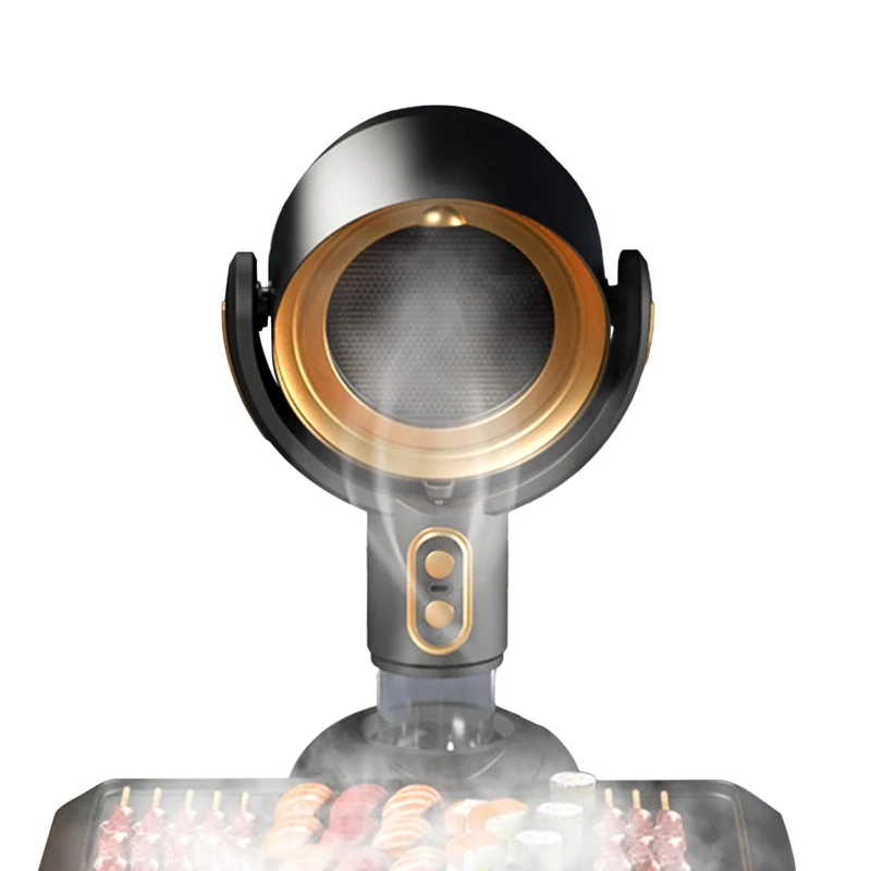 Desktop Range Hood, Portable Exhaust Fan For Kitchen, 3000mAh Rechargeable Desktop Range Hood, Detachable Filter Screen Adsorbed Oil Kitchen Exhaust Fan, Low Noise Filtering Fumes, 28x22x17cm