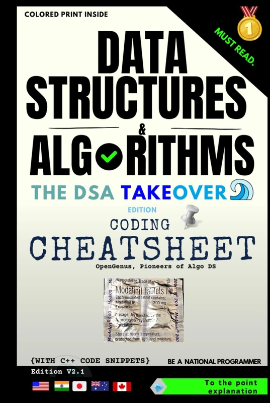 Data Structures and Algorithms: Coding Cheatsheet: The DSA Takeover Edition (Day before Coding Interview [DCI]: CODING INTERVIEW PATTERNS) - Image 1
