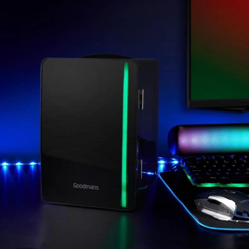 Generic Fantastastic LED Gaming Fridge - 6L Compact LED, Mains Powered