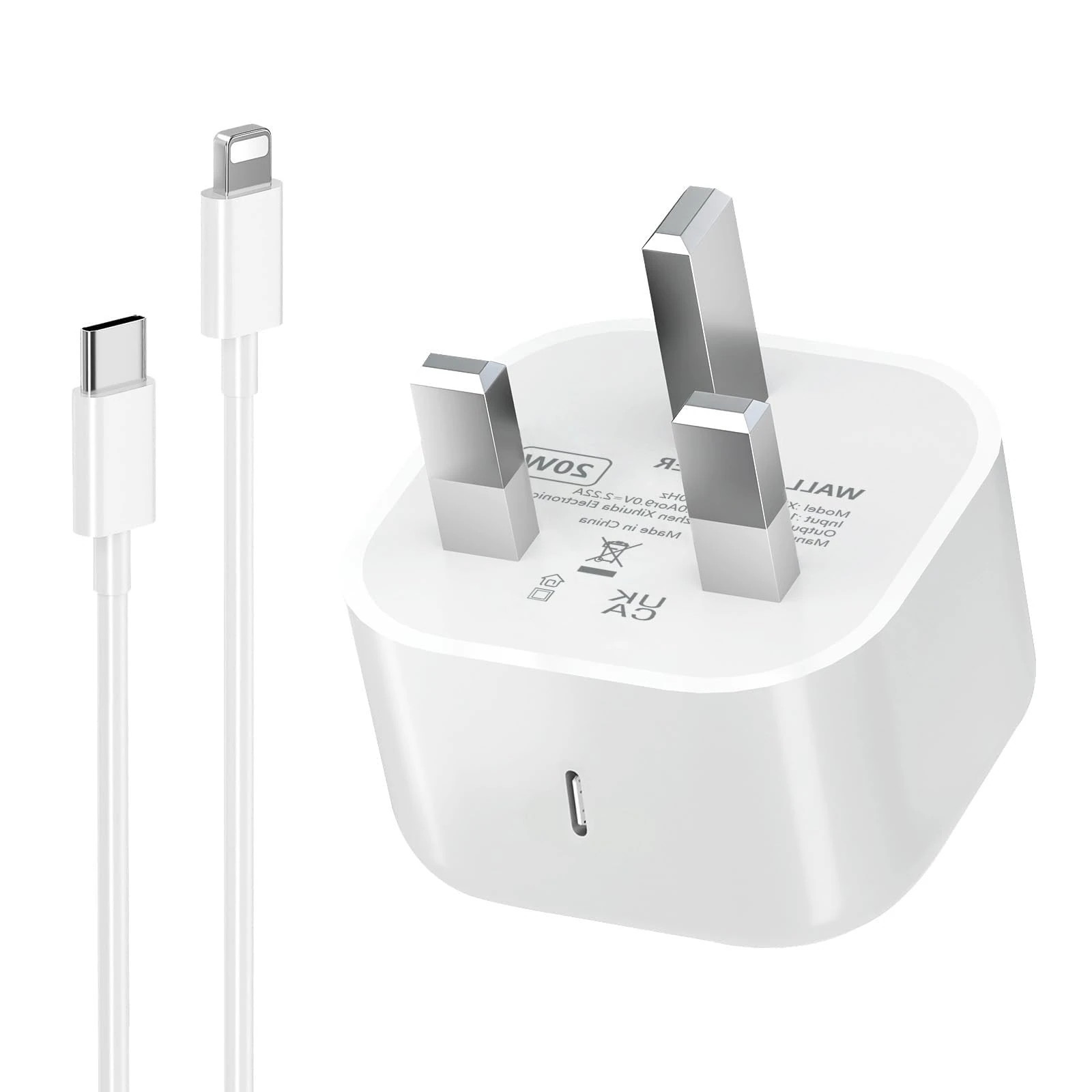 for Iphone Charger - 20W USB C Charger Fast Charge with 2M Cable,Wall Plug Super Fast Chargers Compatible with IPhone 14/14 Plus/14 Pro/14 Pro Max/13 12 11 X XR XS SE/i Pad