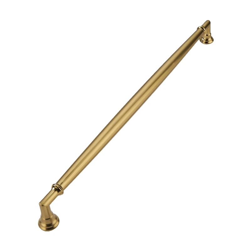 CABDM 1 Pack Appliance Pull 18 Inch Brushed Brass Cabinet Pulls Solid Heavy Duty Satin Brass Cabinet Pulls Kitchen Cabinet Hardware for Cupboard Drawer Handles Dresser Pulls