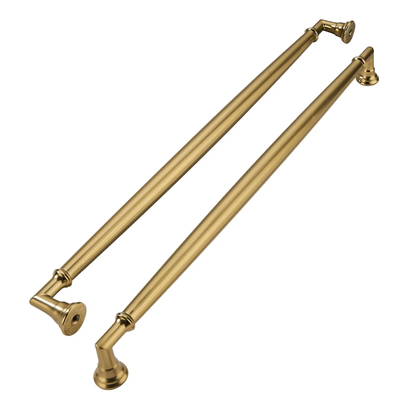 khtumeware 1 Pack Appliance Pull 18 Inch Brushed Brass Cabinet Pulls Heavy Duty Solid Warm Brass Cabinet Handles Kitchen Brushed Gold Cabinet Hardware for Cupboard Drawer Handles