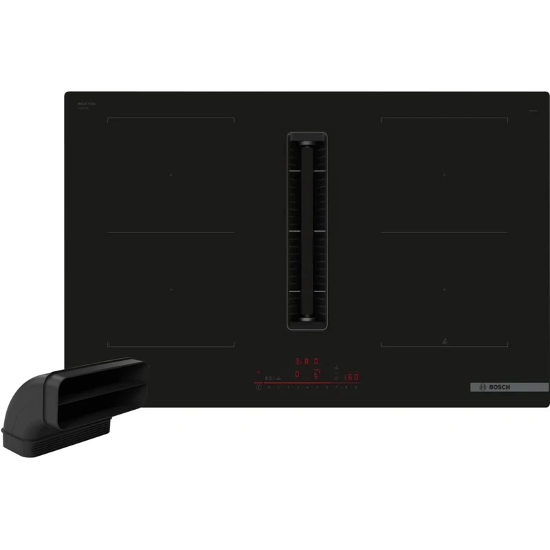 Bosch PVQ811HGA7 Series 6 Induction Hob Smart Cooker Hood 80 cm Wide with L-Channel Made in Germany CombiZone Automatic Ventilation PowerBoost