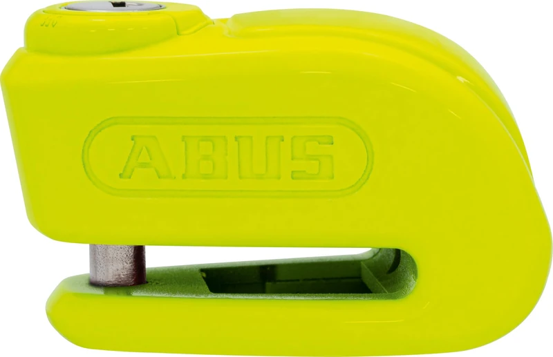 ABUS Brake Disc Lock 370 Trigger Alarm 2.0 - Motorcycle Lock with Alarm Function - for Securing Light Motorcycles and Scooters - with 10 mm Thick Locking Bolt - Yellow