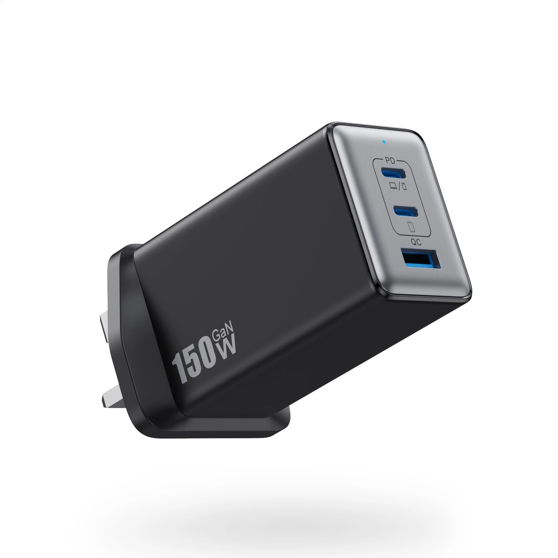 150W USB C Charger, 3-Port USB C Plug Fast Charger, GaN III Compact Wall Charger, 100W Laptop Charger for MacBook Pro/Air, Dell, iPad, iPhone 16 Pro/15, Galaxy S24, Pixel 9, Steam Deck,etc