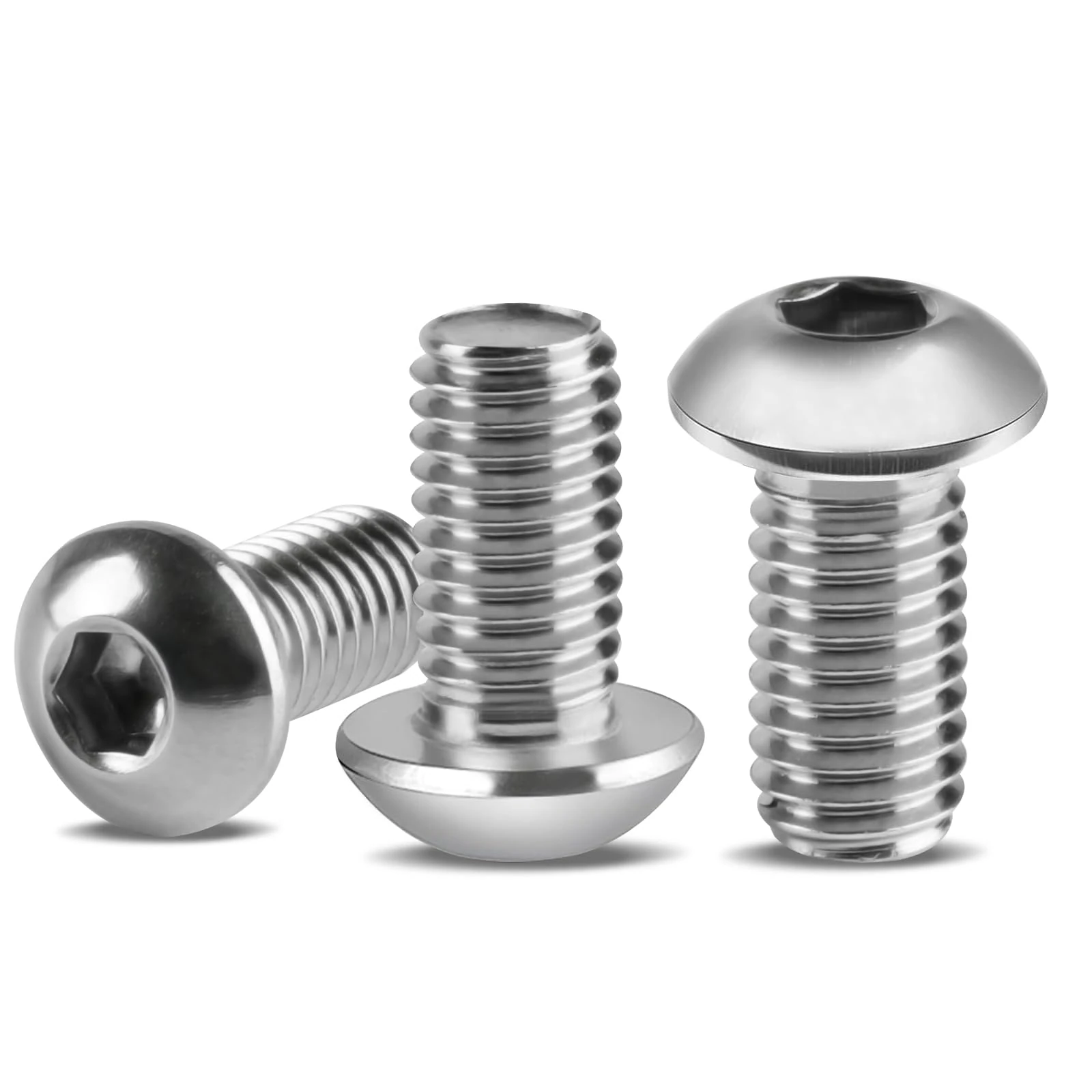 M3 Bolts Set, 100 Pcs M3 x 10mm Bolts, Hex Socket Button Head Bolts Screws, m3x10 button, Stainless Steel Hex Socket Button Head Cap Screws for Repair Industrial Electronic
